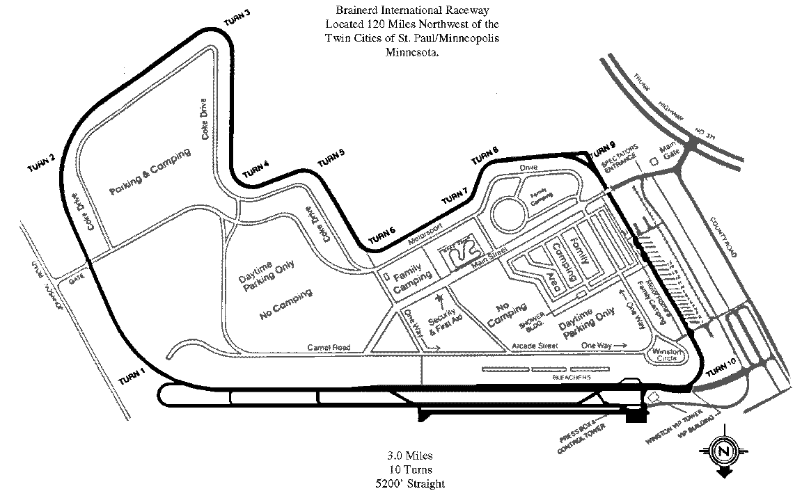 Brainerd International Raceway Track Map